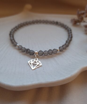 Kwarc Dymny z Diamentem