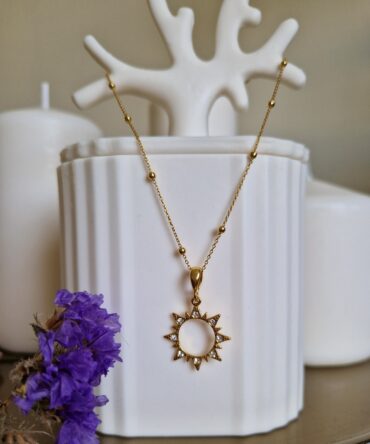 Łańcuszek pozłacany Słońce