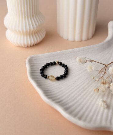 Pierścionek Turmalin z Cytrynem